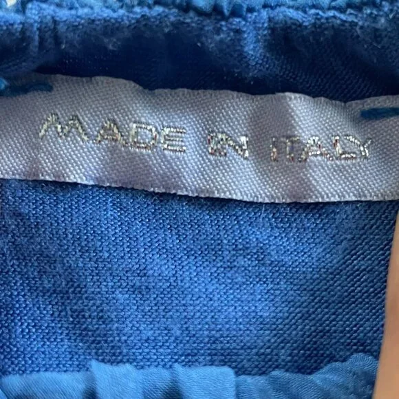 Made In Italy Vibrant Blue 100% Silk Maxi Dress | Moda Rose Style | EUC - Picture 2 of 7